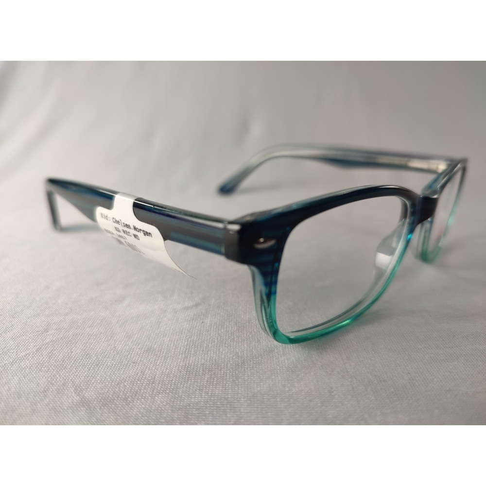 Chelsea Morgan CMM‎ 6001 Blue Teal Kids Rectangular Eyeglass Frames 48-17-135